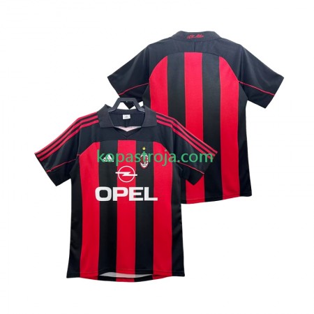 Billiga Fotbollströjor AC Milan 2000 Retro Hemma tröja 2002 Kortärmad
